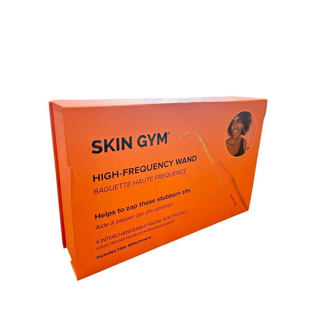 Skin Gym High-Frequency Wand – 3 Attachments, Acne & Blemish Zapper
